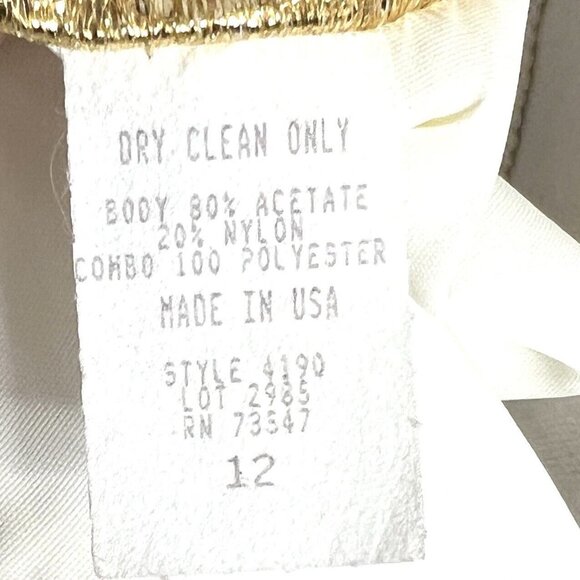 Vtg Michael Marcella 1980's Cocktail Party Ruffle Dress Black White Size 10/12 - Picture 9 of 9